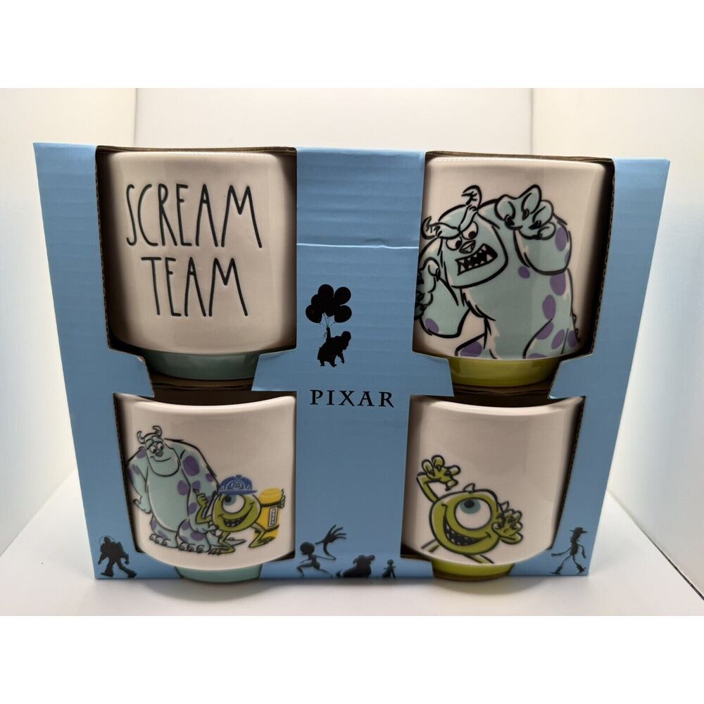 Rae Dunn Disney Pixar Monsters Inc SCREAM TEAM Ramekins BOO MIKE SULLEY NEW